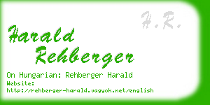 harald rehberger business card